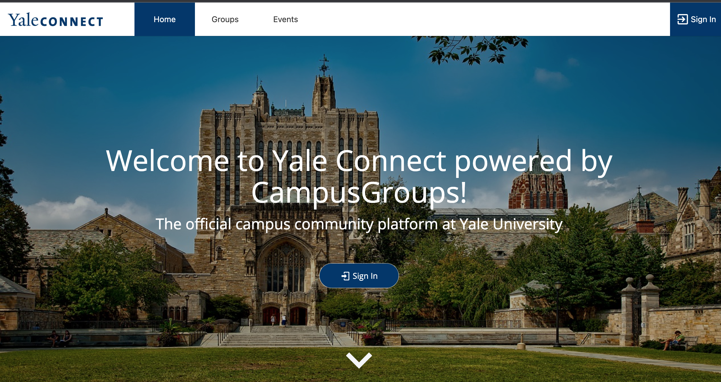 Yale Connect for campus updates